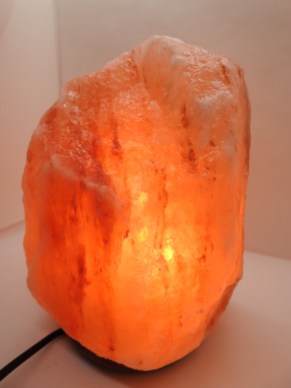 Lampe Pierre de Sel de l'Himalaya Mességué orange